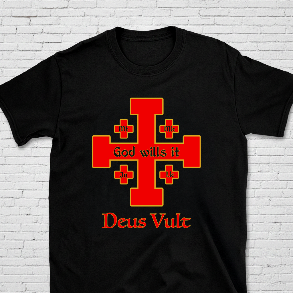 Deus Vult Cross T-Shirt – God Wills It