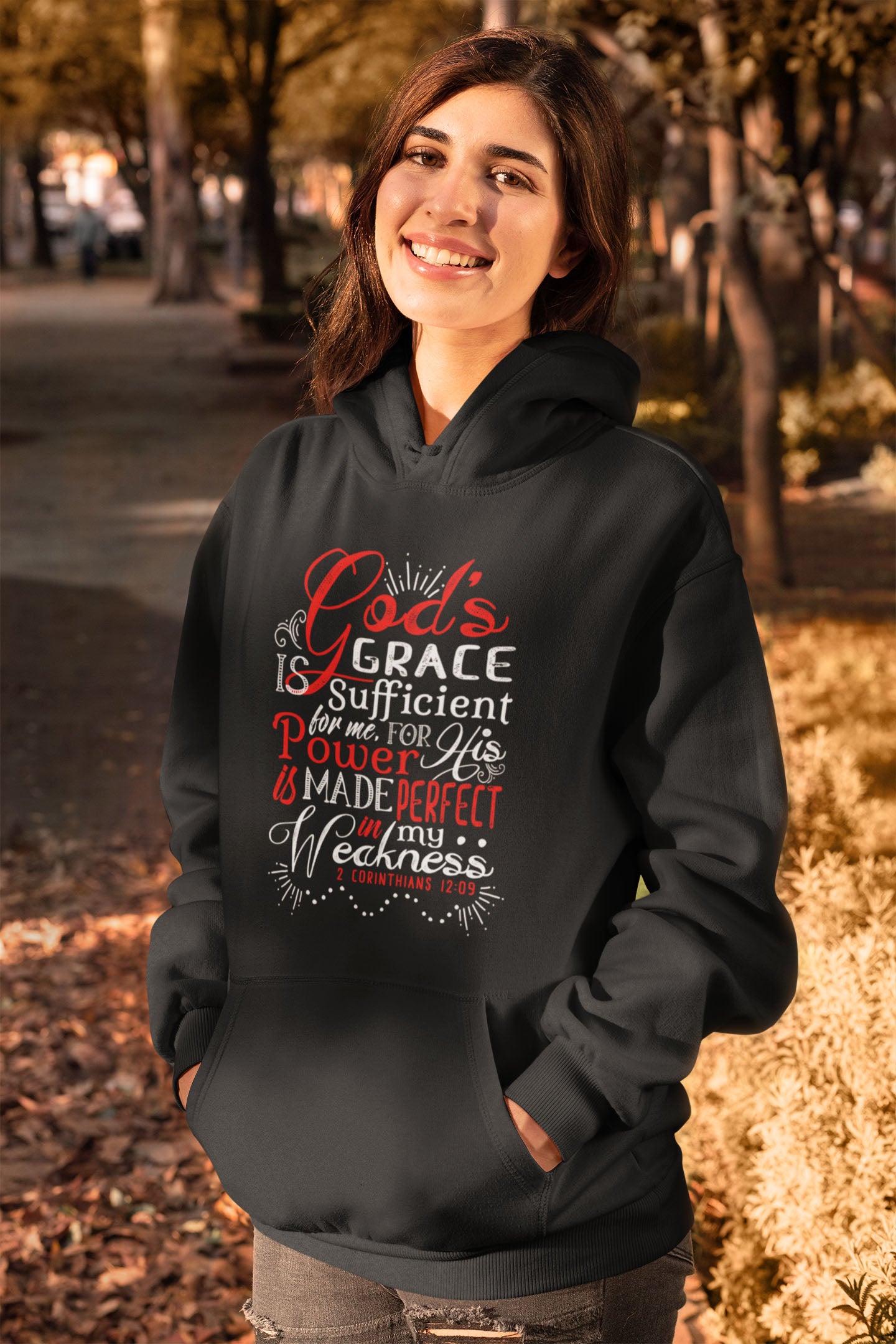 God’s Grace Is Sufficient 2 Cor. 12:9 Hoodie