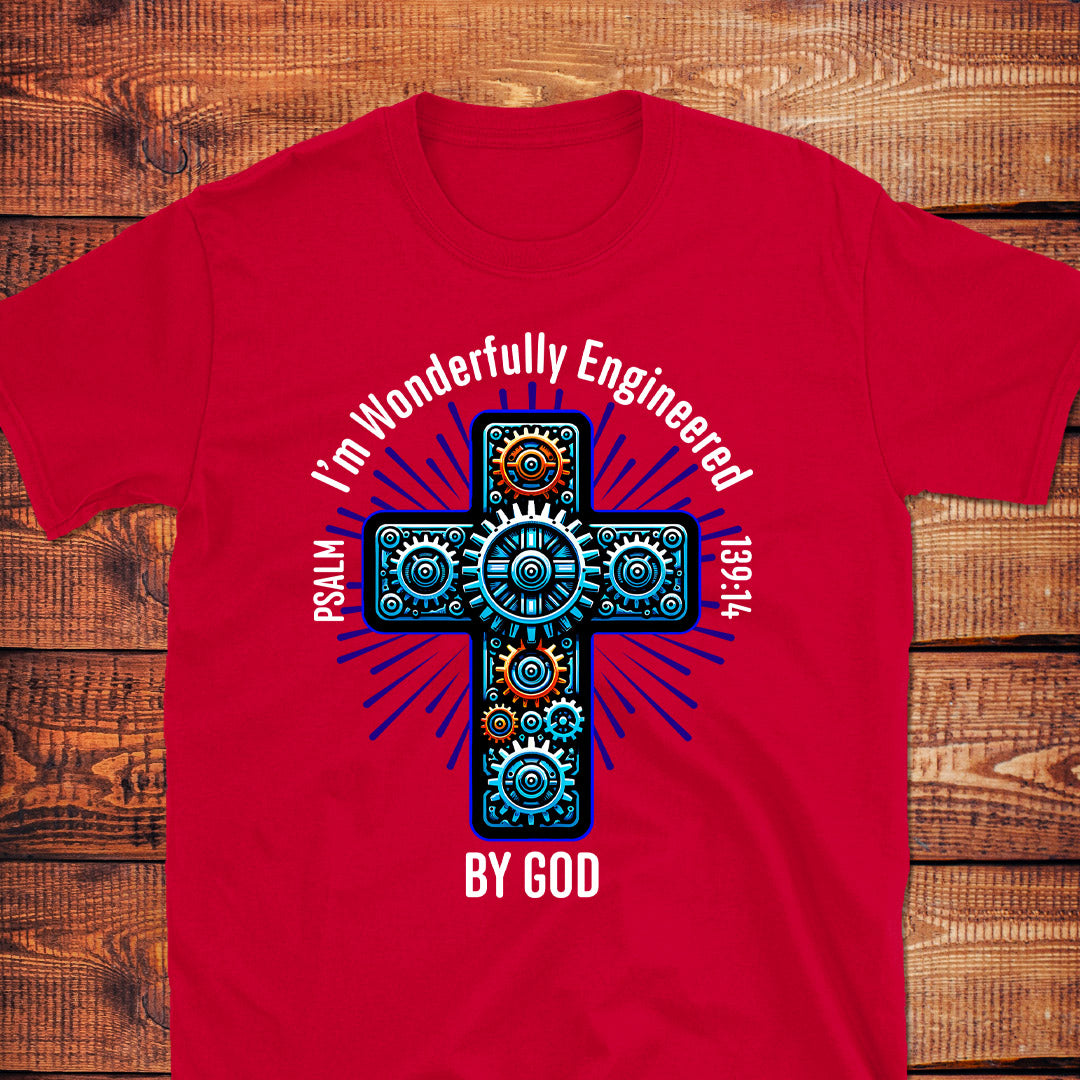 I'M WONDERFULLY ENGINEERED BY GOD Psalm 139:14 T-Shirt
