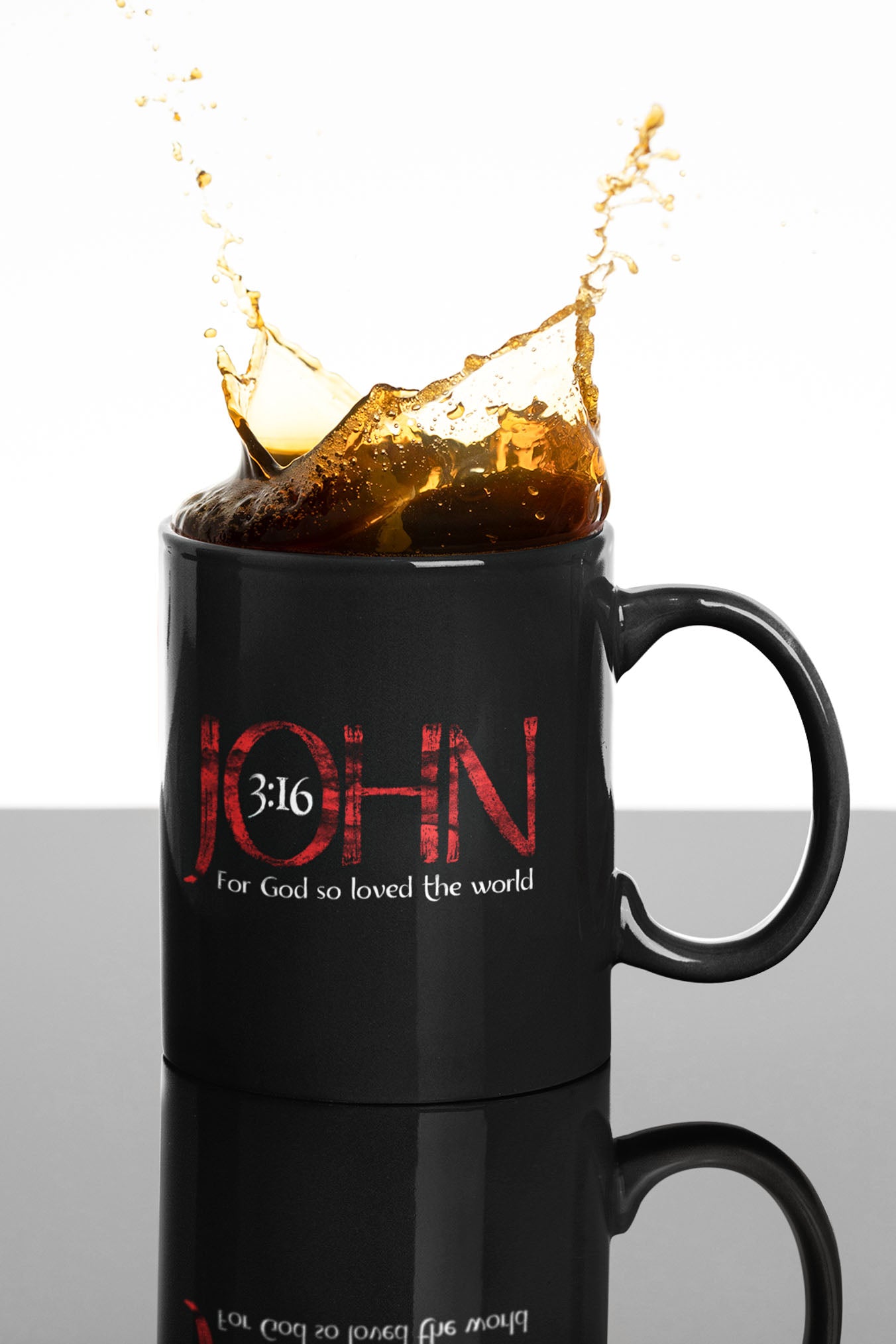 John 3:16 15oz Black Coffee Mug