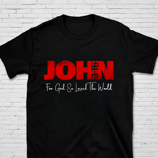 John 3:16 For God So Loved The World T-Shirt