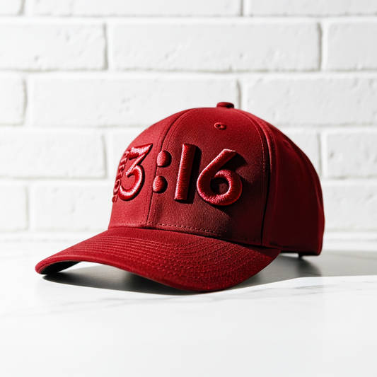 John 3:16 Red Baseball Dad Cap