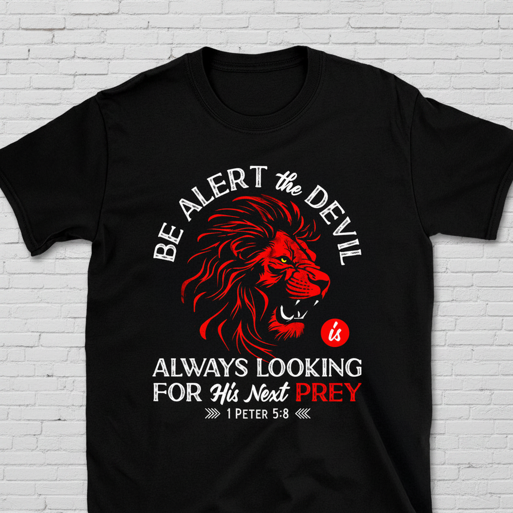 Be Alert The Devil T-Shirt – White Brick Studio