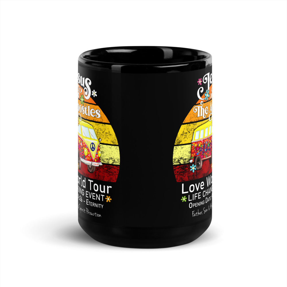 Jesus And The Apostles World Tour 15oz Black Coffee Mug