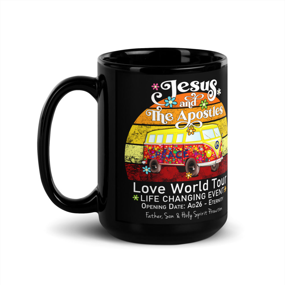 Jesus And The Apostles World Tour 15oz Black Coffee Mug