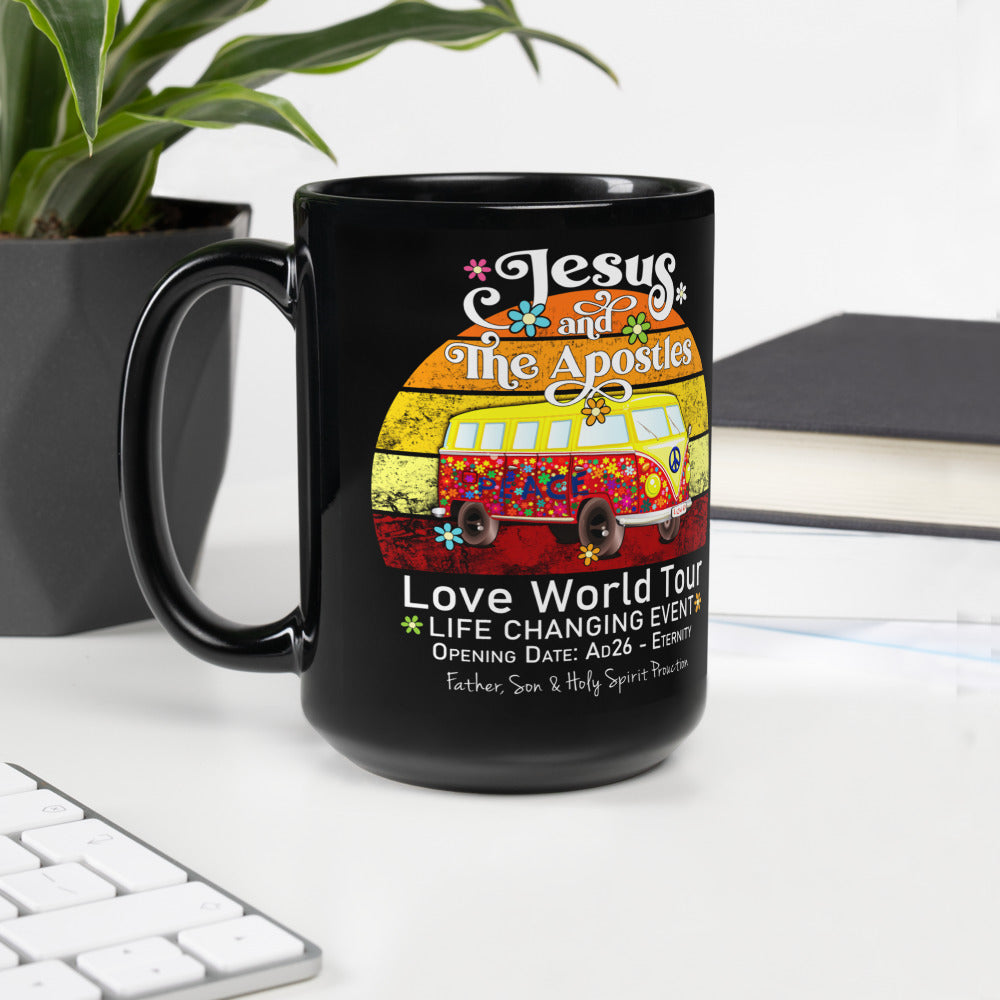 Jesus And The Apostles World Tour 15oz Black Coffee Mug