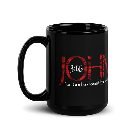 John 3:16 15oz Black Coffee Mug