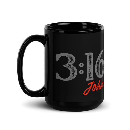 John 3:16 15oz Black Coffee Mug