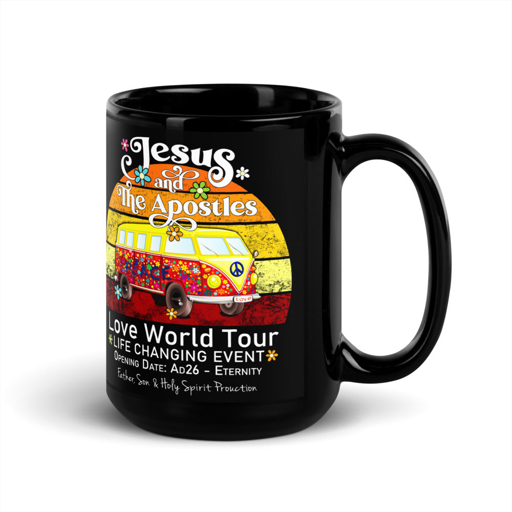 Jesus And The Apostles World Tour 15oz Black Coffee Mug