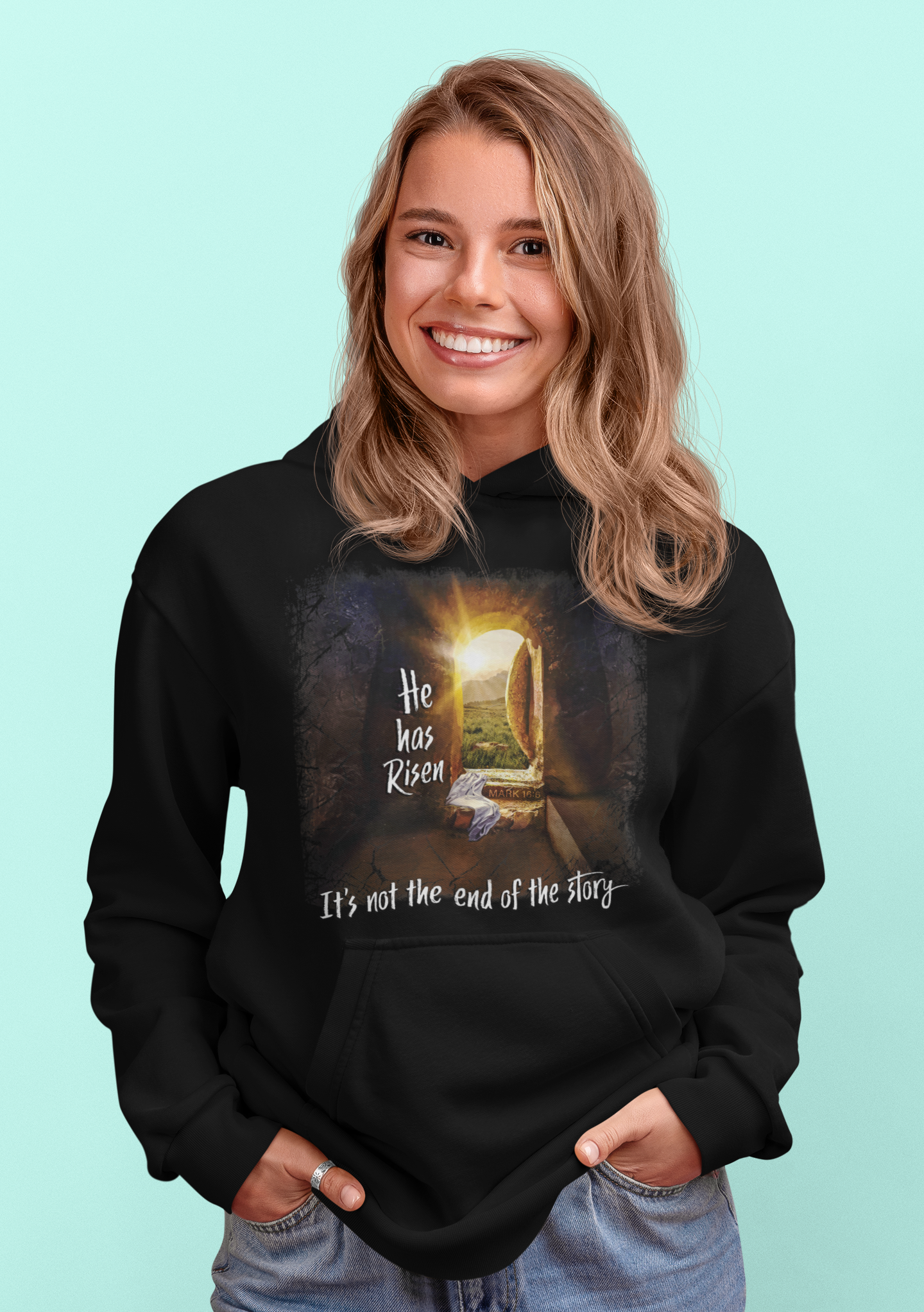 He has risen Mark 16:6 Hoodie