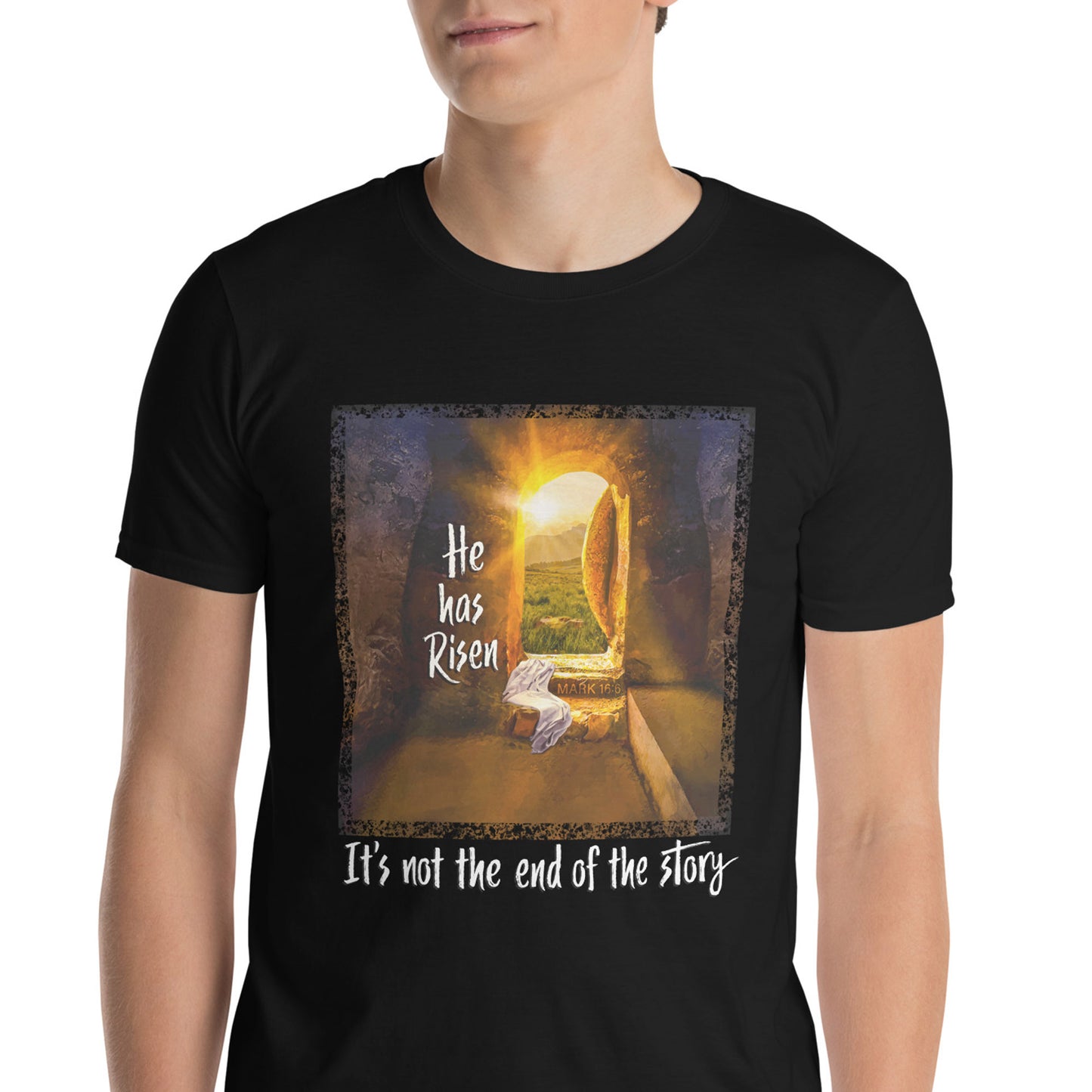 HE IS RISEN Mark 16:6 T-Shirt