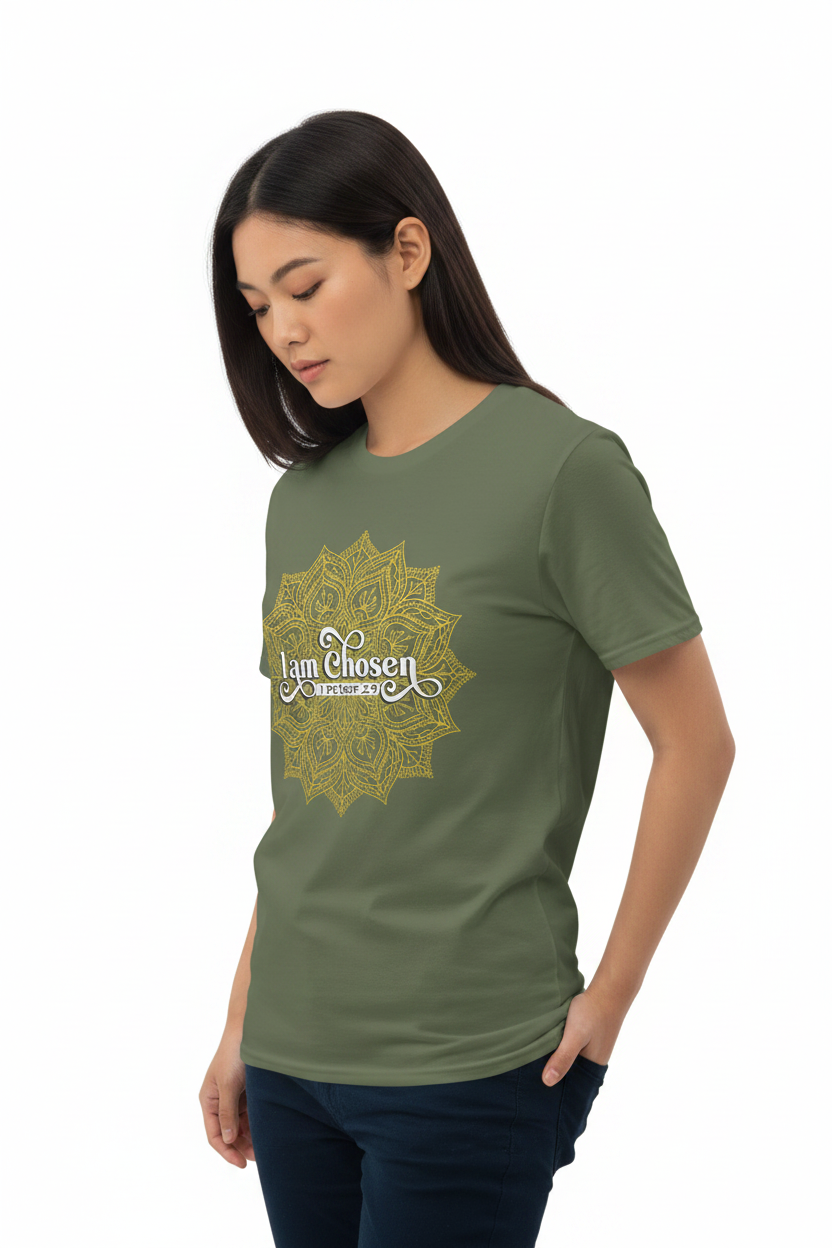 I Am Chosen 1 Peter 2:9 Mandala Christian T-Shirt
