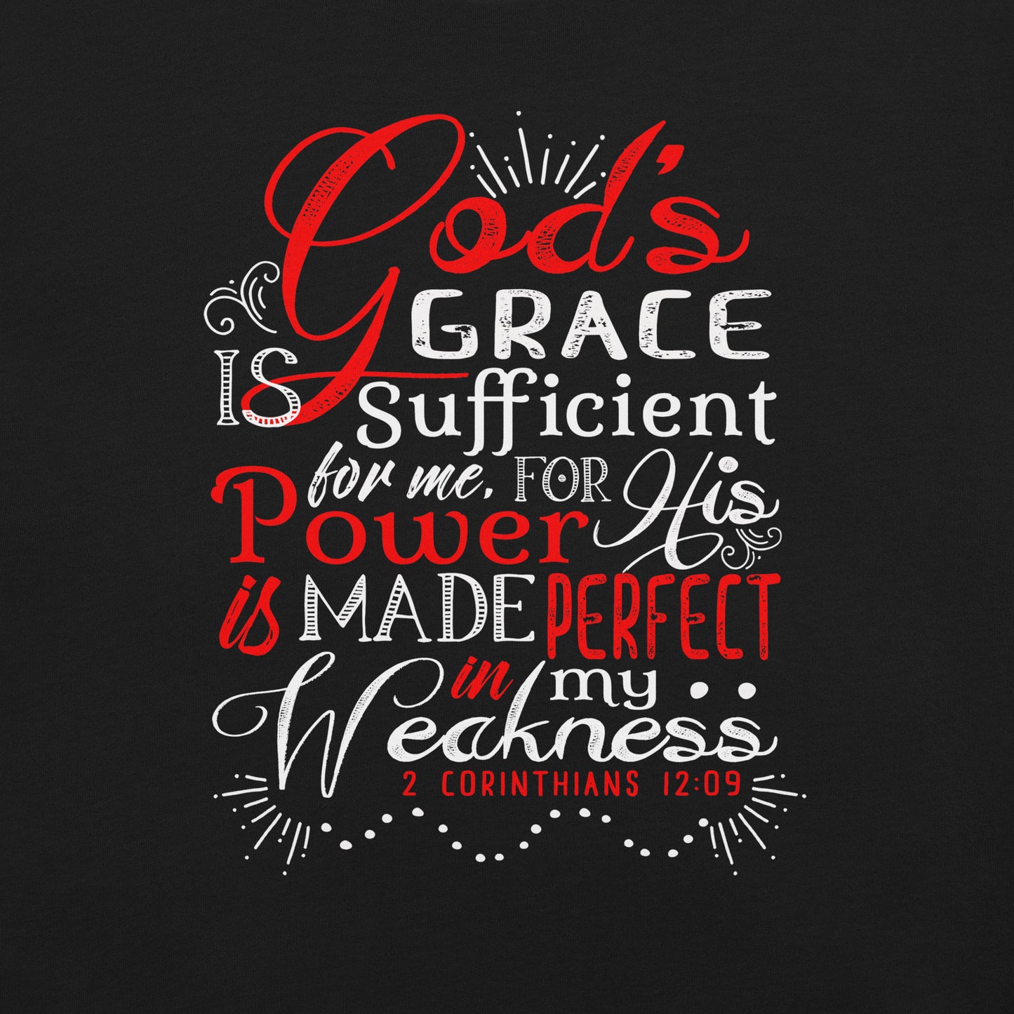 God’s Grace Is Sufficient 2 Cor. 12:9 Hoodie